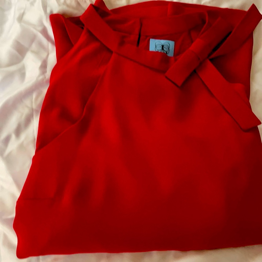 Red Halter Dress with bow on the neck area